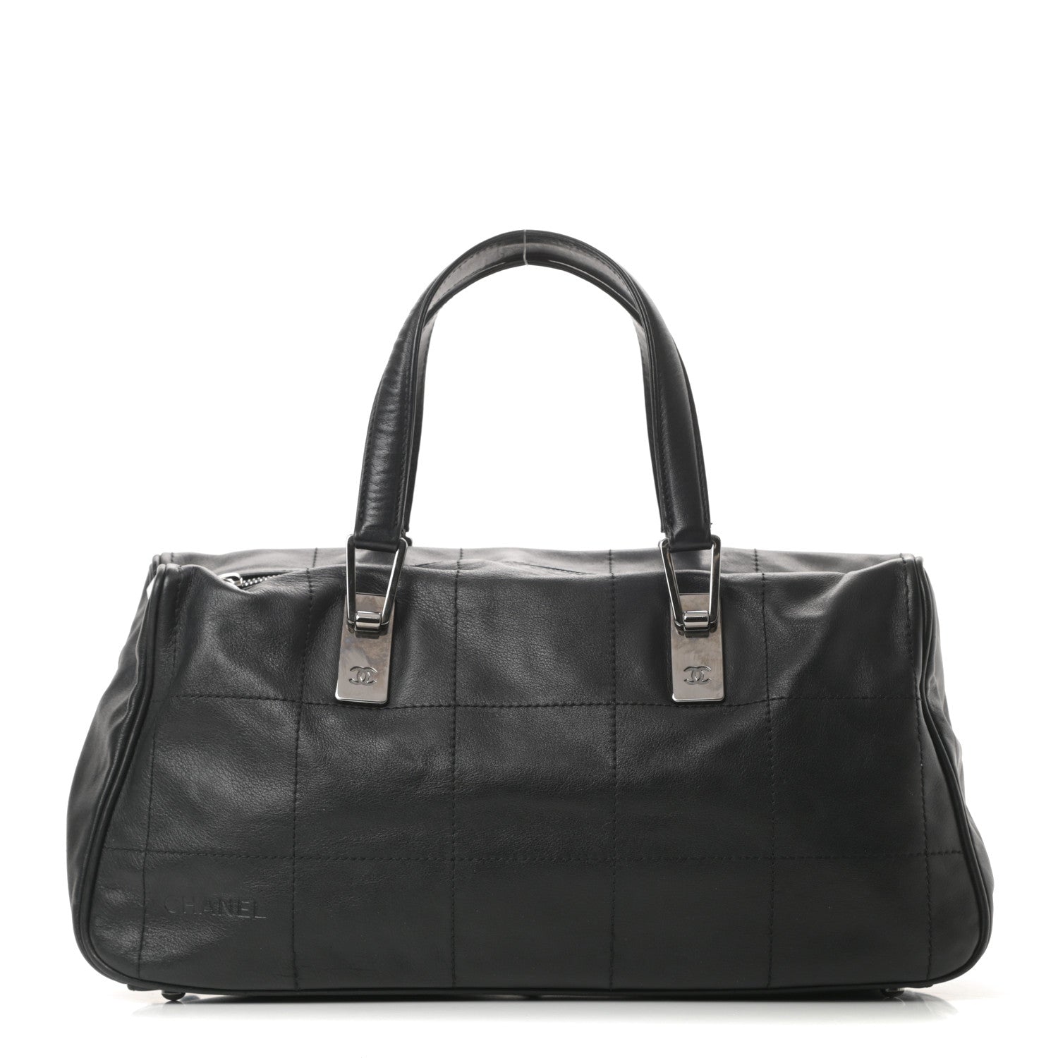 Chanel Lambskin Square Stitched Large Tote Black 1 of 13