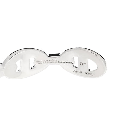 Hermes Sterling Silver MM Chaine d'Ancre Enchainee Cuff Bracelet ST 3 of 5
