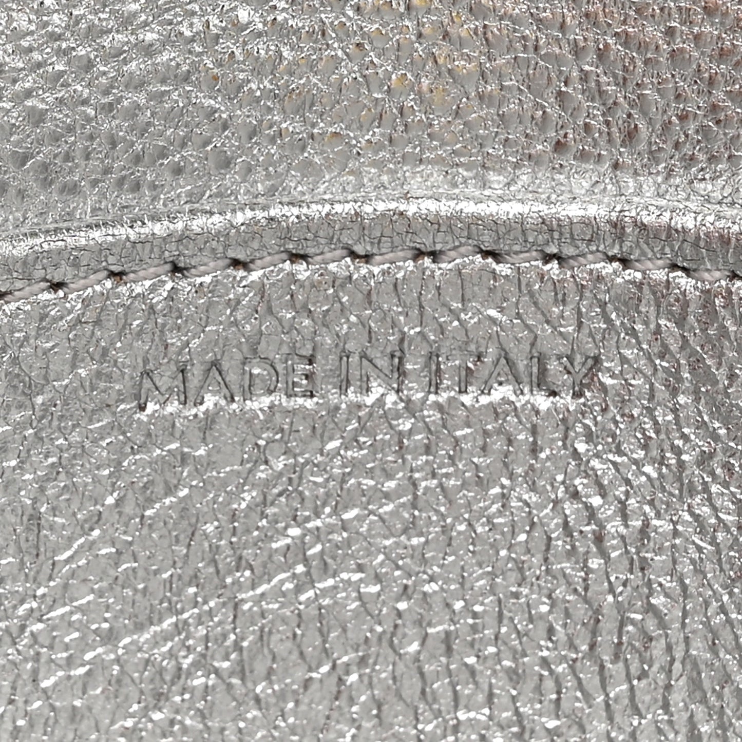 Mirror Calfskin Triomphe Embossed Mini Claude Silver