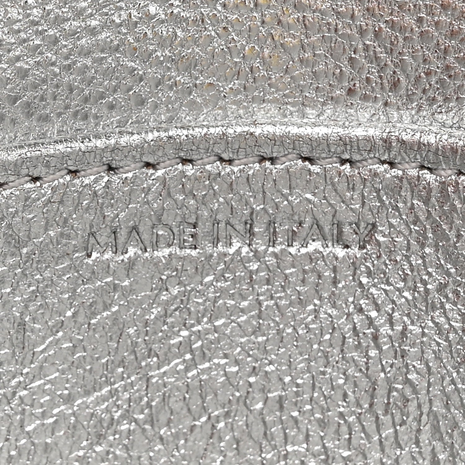 Celine Mirror Calfskin Triomphe Embossed Mini Claude Silver 7 of 11