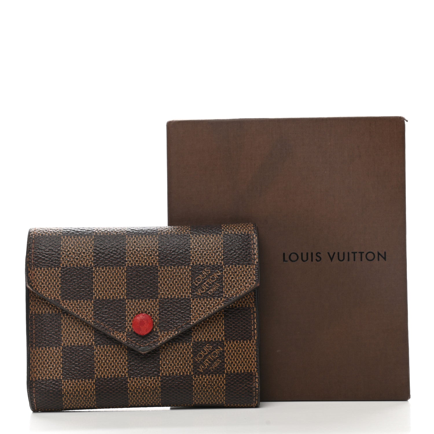 Louis Vuitton Damier Ebene Victorine Wallet Cherry 7 of 7