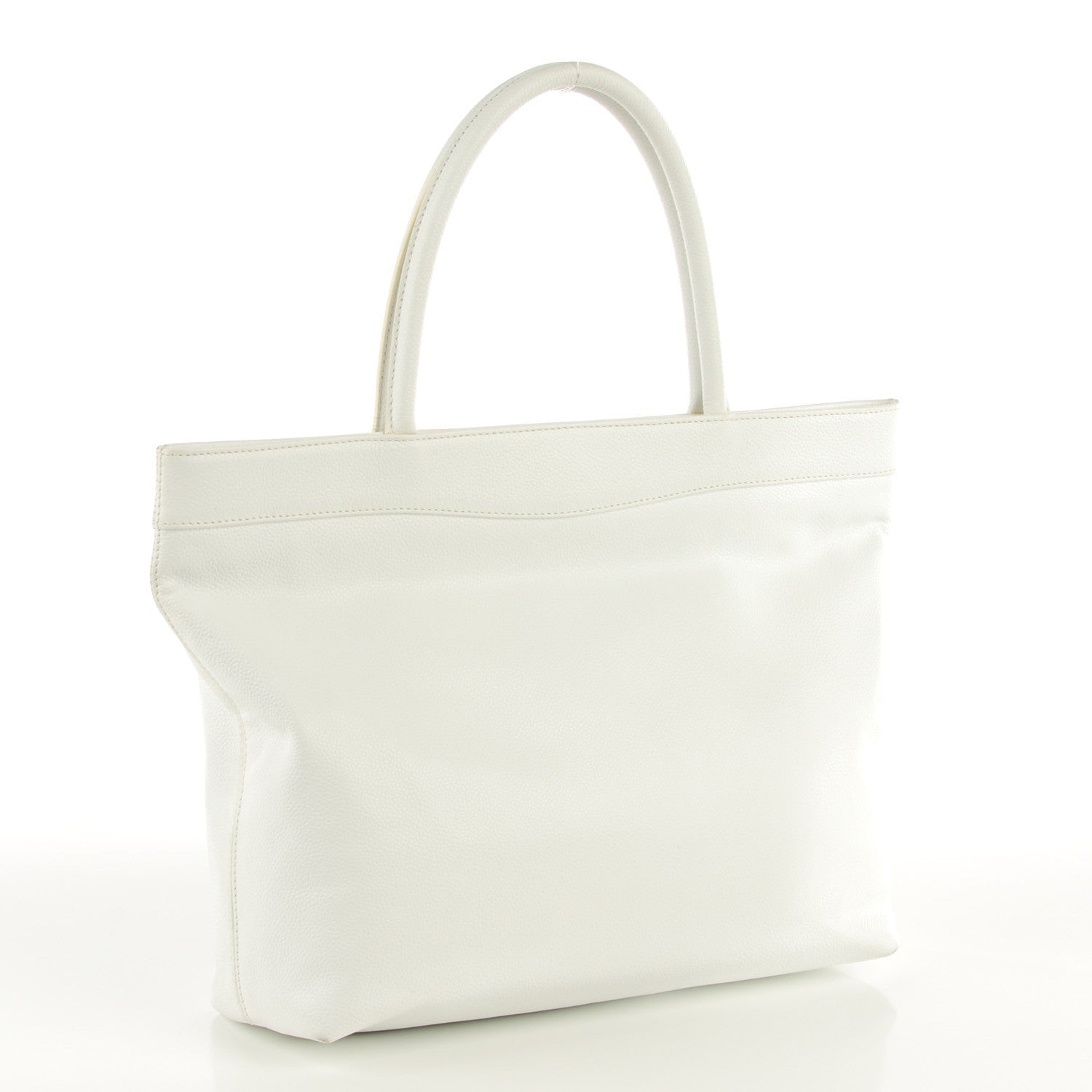 Chanel Caviar CC Tote White 3 of 8