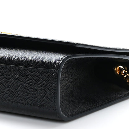 Saint Laurent Grain De Poudre Medium Classic Monogram Kate Satchel Black 8 of 8