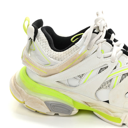 Balenciaga Mesh Nylon Worn Out Effect Womens Track Sneakers 39 White Fluo Yellow 14 of 17
