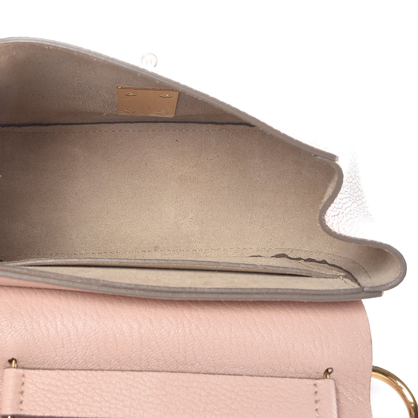 Grained Lambskin Mini Drew Shoulder Bag Cement Pink