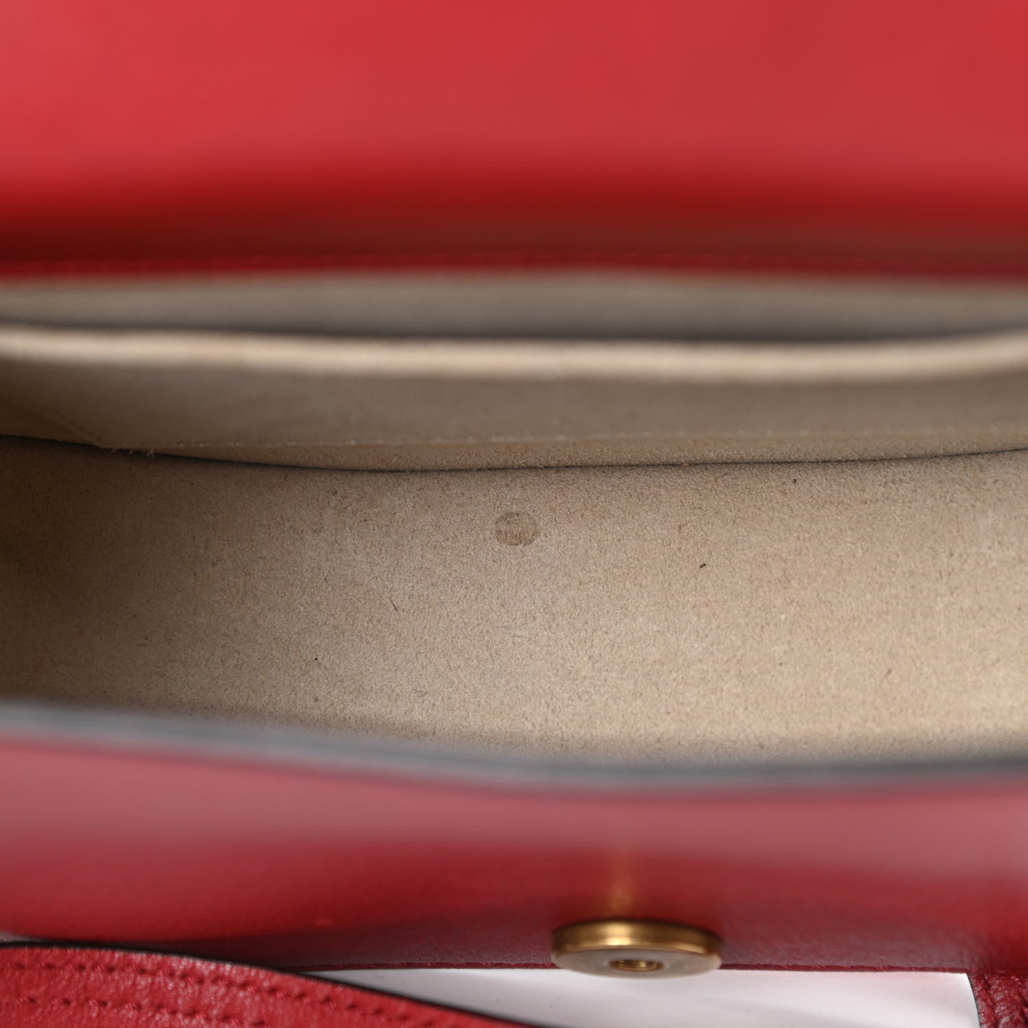 Chloe Calfskin Suede Small Nile Bracelet Bag Intense Red 11 of 13
