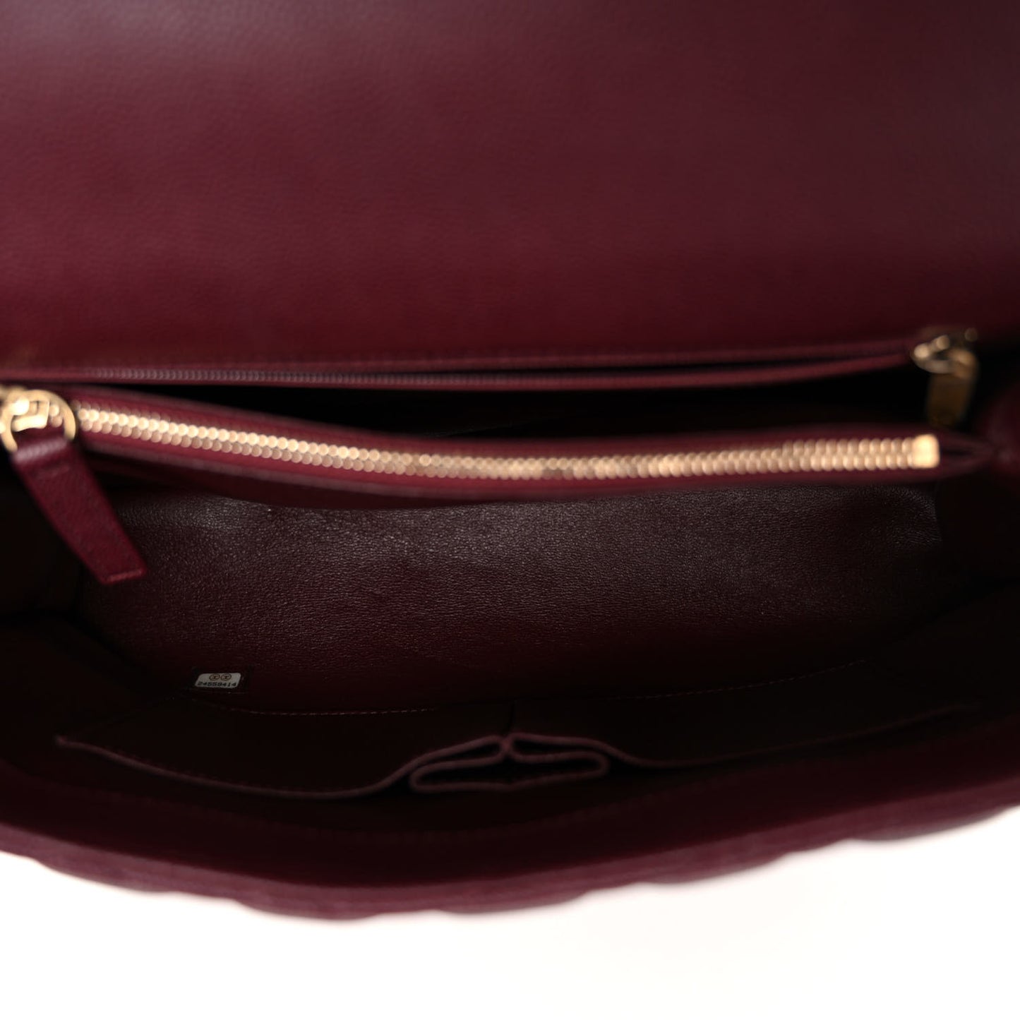Caviar Lizard Quilted Medium Coco Handle Flap Burgundy