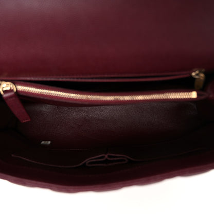 Chanel Caviar Lizard Quilted Medium Coco Handle Flap Burgundy 5 of 11