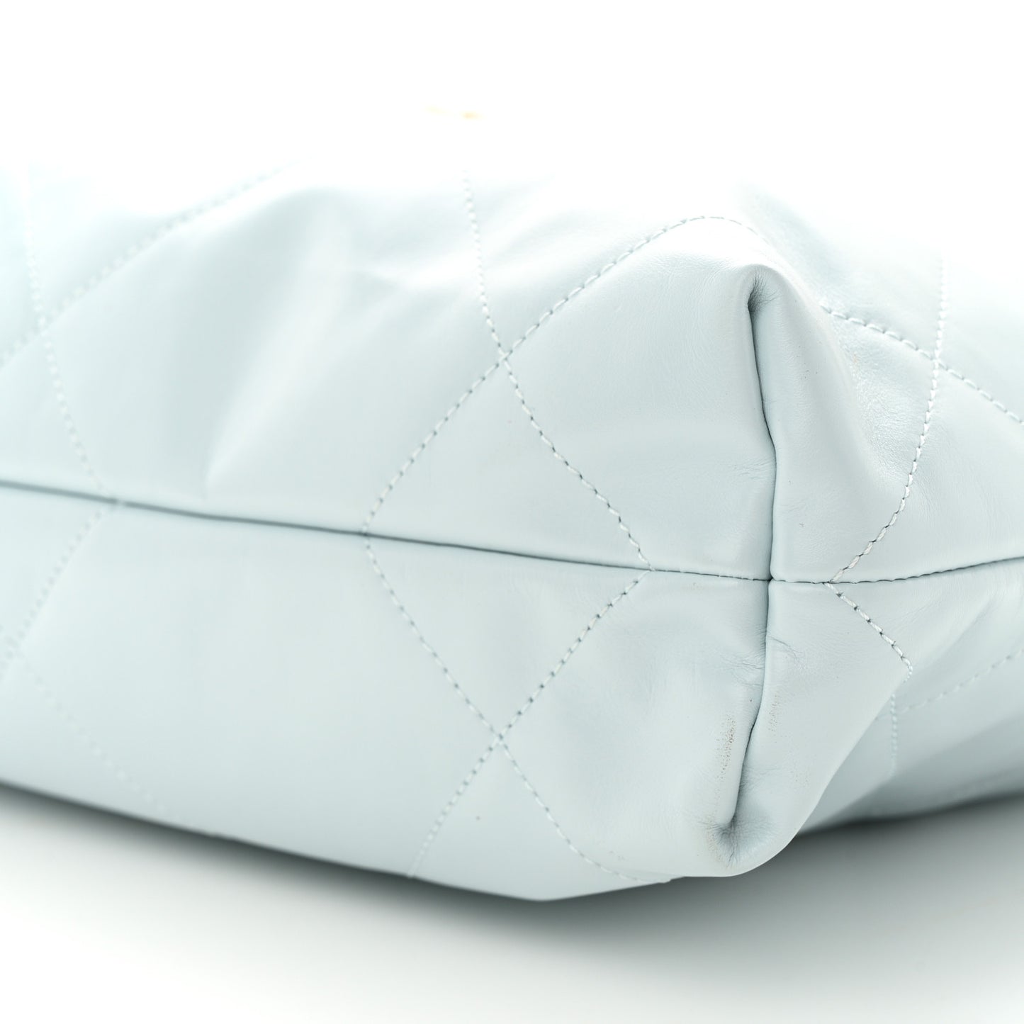 Shiny Calfskin Quilted Small Chanel 22 Light Blue