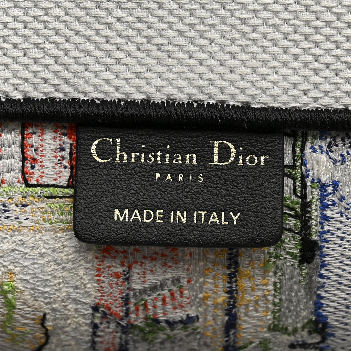 Canvas Embroidered Medium New York Book Tote Multicolor