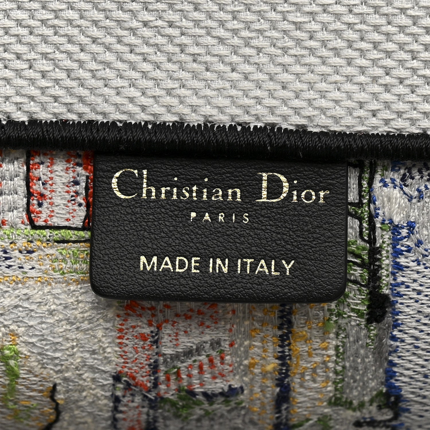 Christian Dior Canvas Embroidered Medium New York Book Tote Multicolor 6 of 13