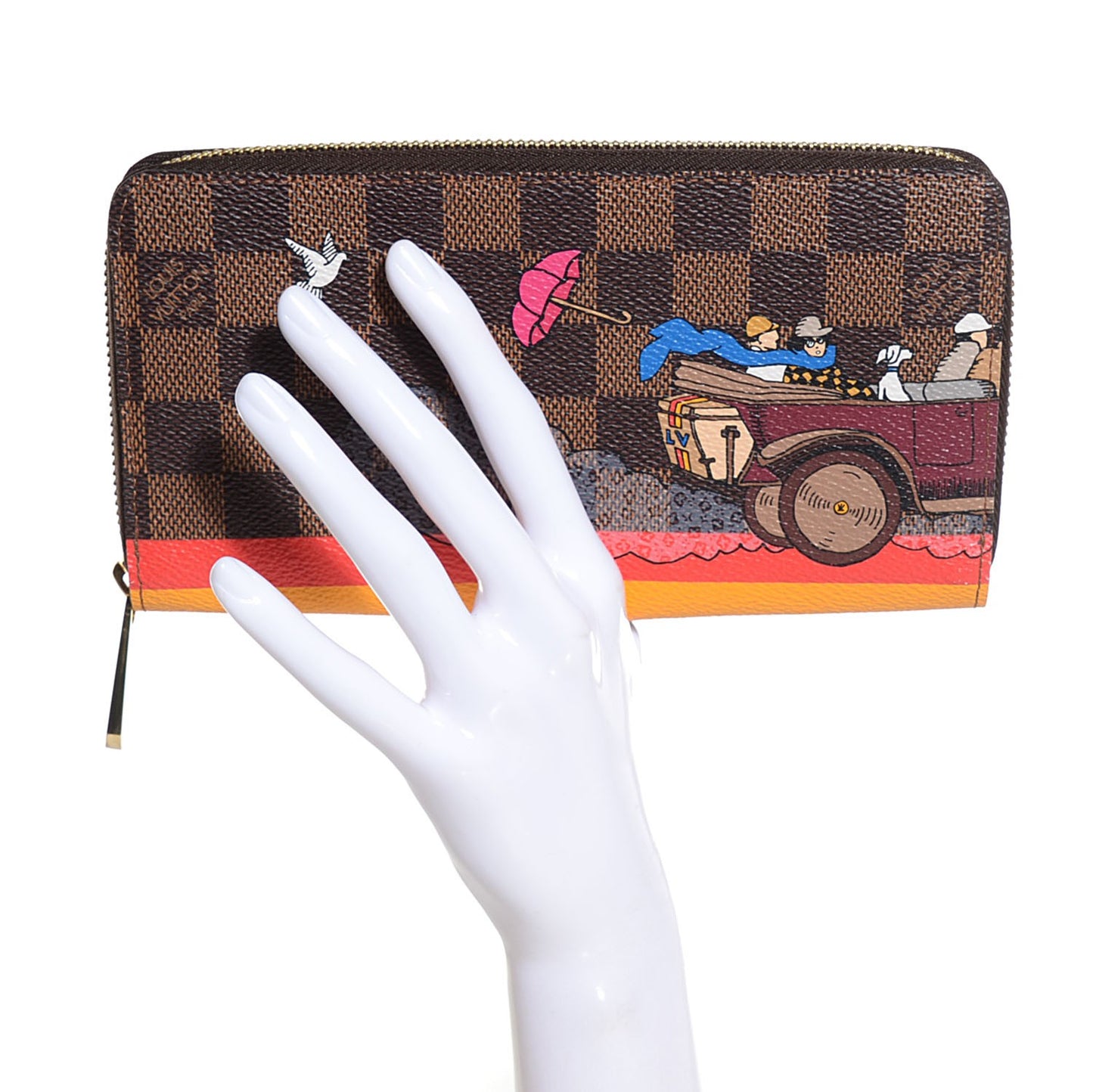 Damier Ebene 2015 Christmas Animation Zippy Wallet Poppy