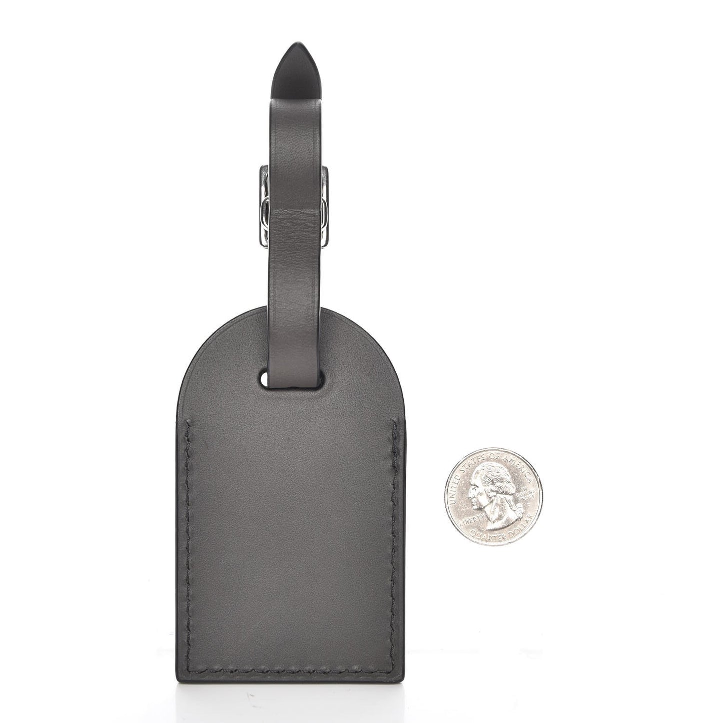 Calfskin Luggage Tag Grey