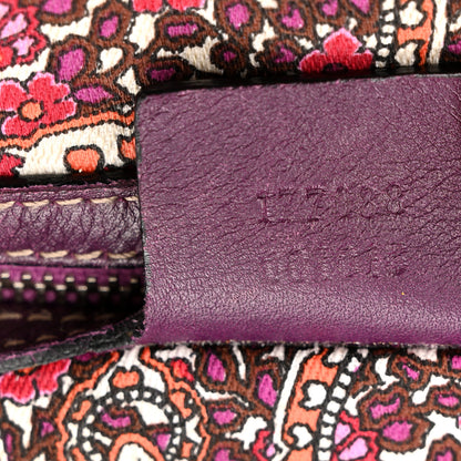 Gucci Suede Large Indy Top Handle Hobo Black Purple Red 7 of 10
