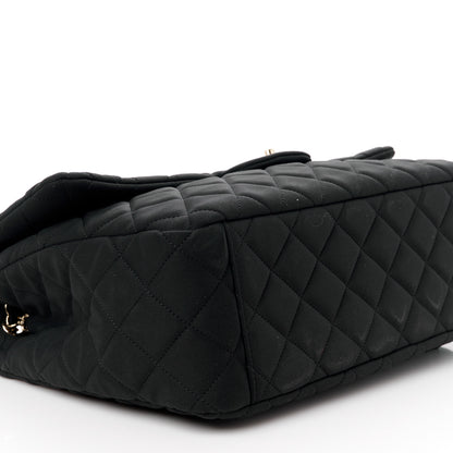 Chanel Neoprene Quilted XXL Travel Flap Bag Black 10 of 13