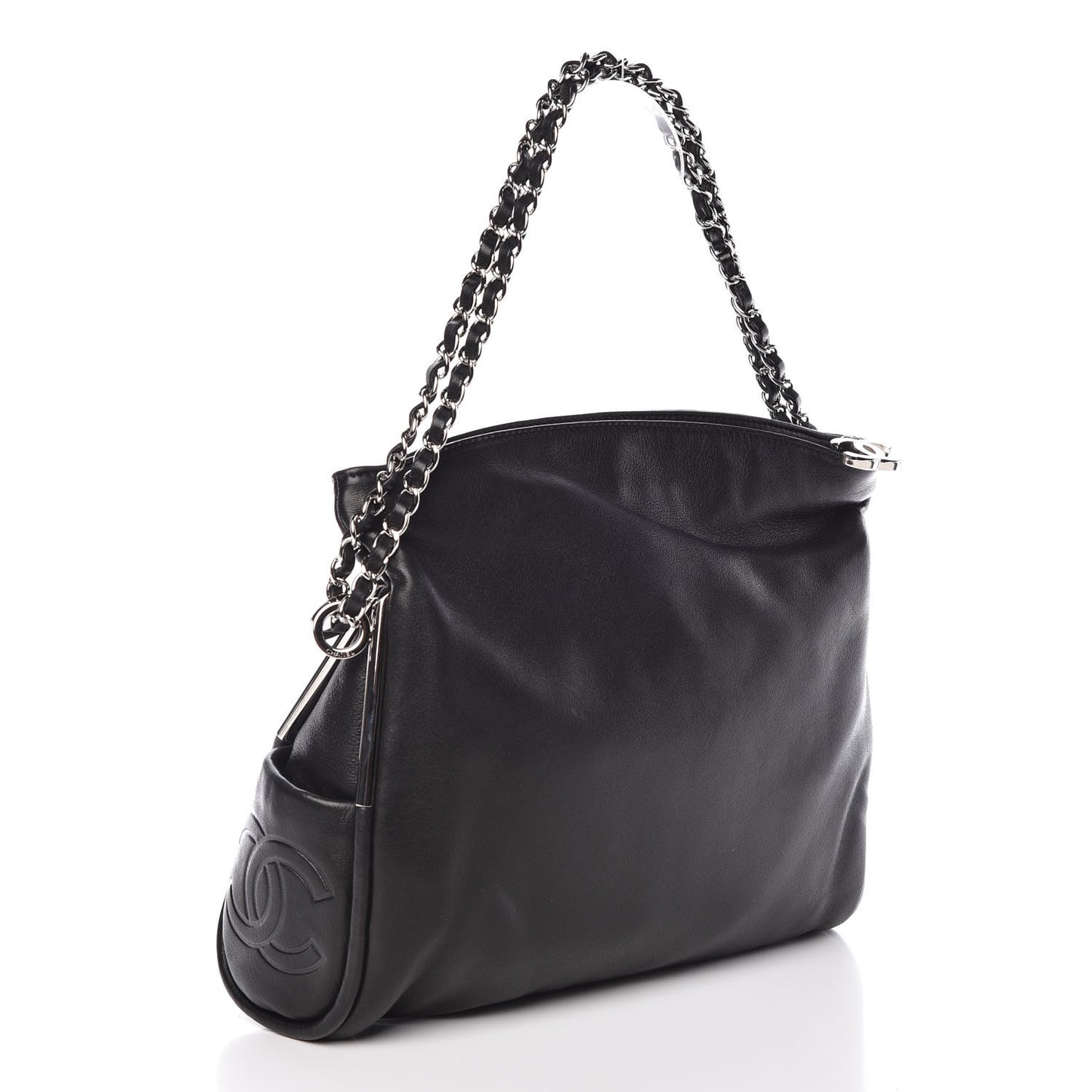 Lambskin Medium Ultimate Soft Tote Black