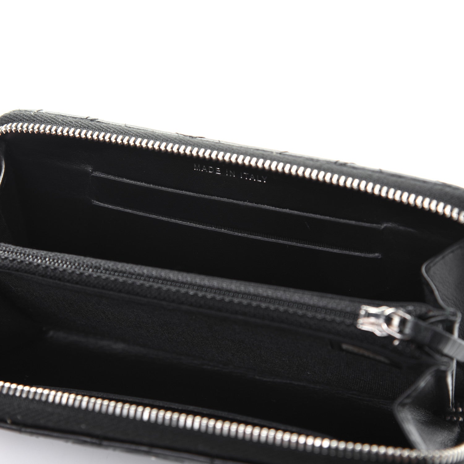 Chanel Lambskin Camellia Studded Large Gusset Zip Around Wallet Black 11 of 15