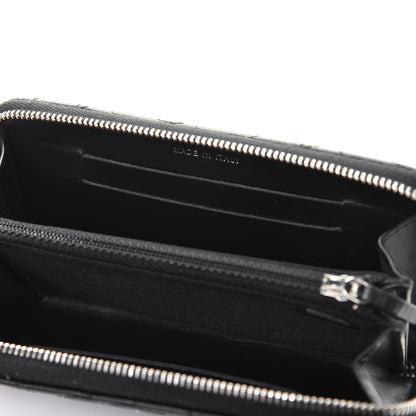 Chanel Lambskin Camellia Studded Large Gusset Zip Around Wallet Black 11 of 15