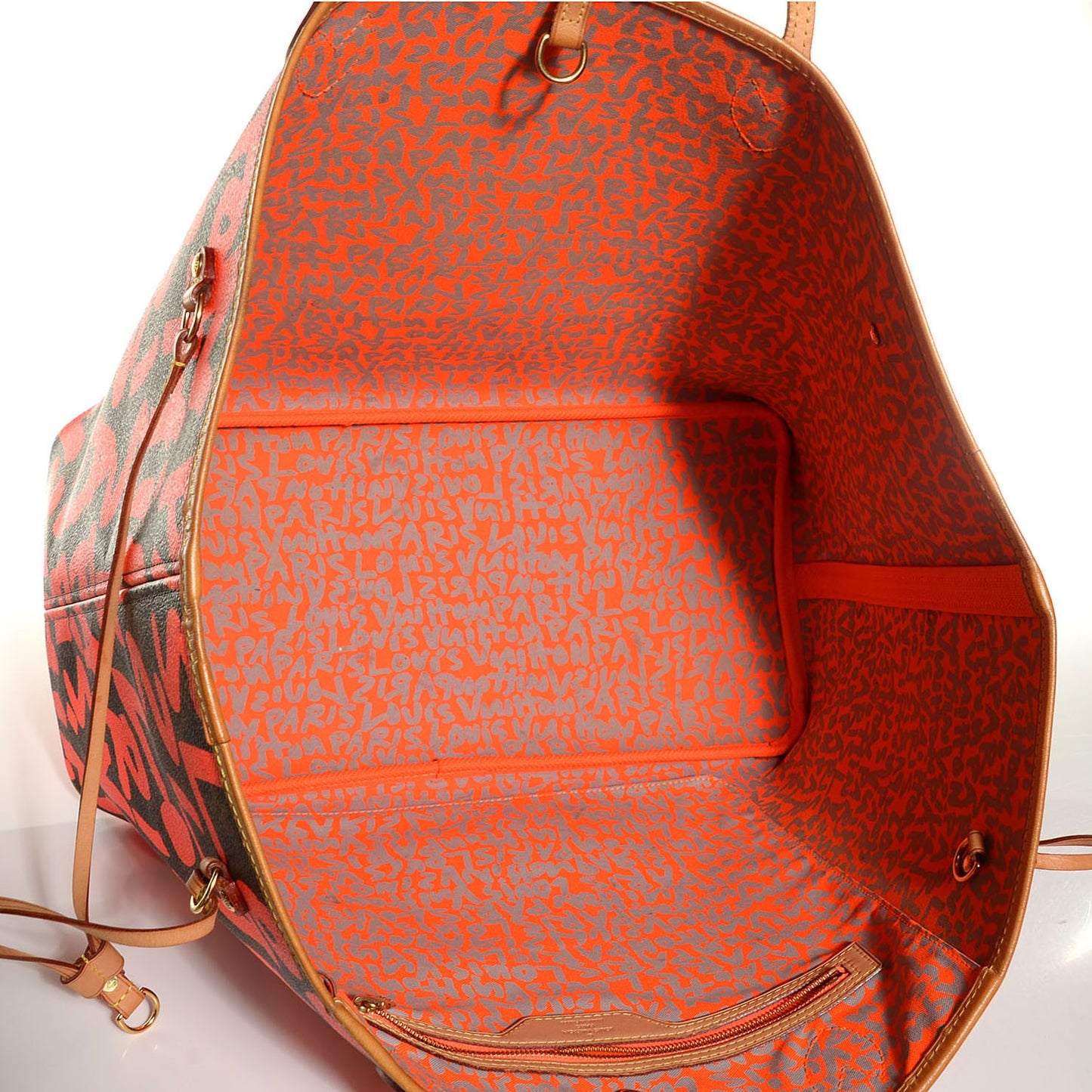 Monogram Graffiti Neverfull GM Orange