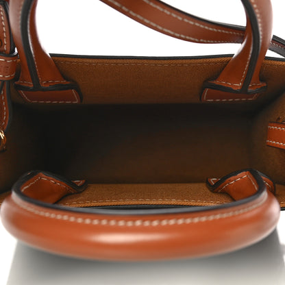 Celine Triomphe Canvas Calfskin Mini Vertical Cabas Tan 5 of 9