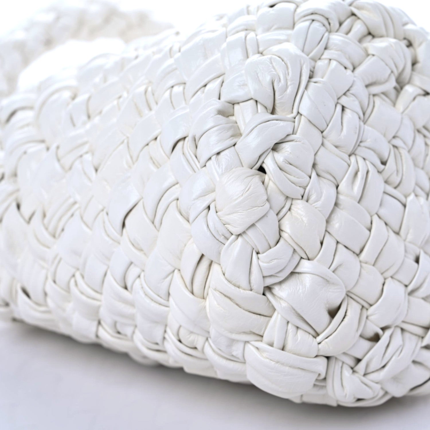 Bottega Veneta Calfskin Intrecciato Small Foulard Kalimero Bucket Bag Bone 5 of 9