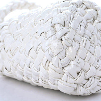 Bottega Veneta Calfskin Intrecciato Small Foulard Kalimero Bucket Bag Bone 5 of 9