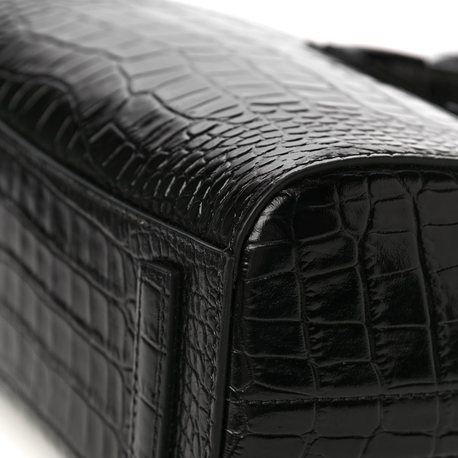 Givenchy Calfskin Crocodile Embossed Mini Antigona Black 11 of 12