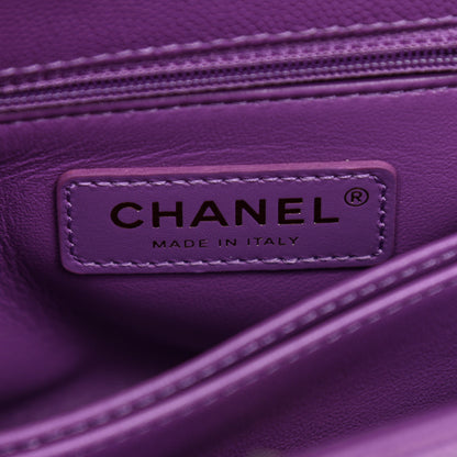 Chanel Caviar Quilted Mini Coco Handle Flap Purple 5 of 8
