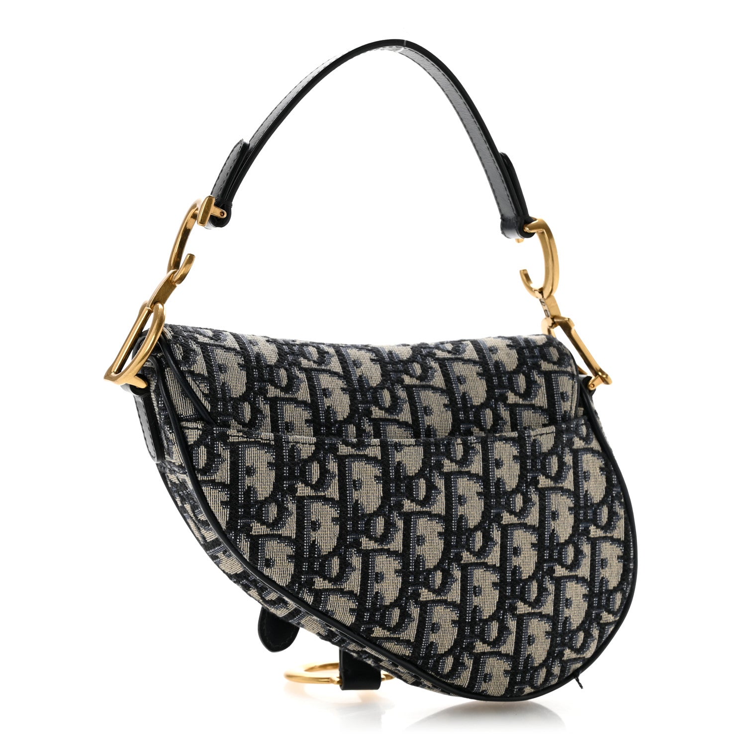 Christian Dior Oblique Mini Saddle Bag  Blue 3 of 11
