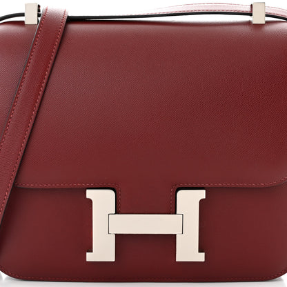 Hermes Grained Monsieur Constance 24 Rouge H 8 of 11
