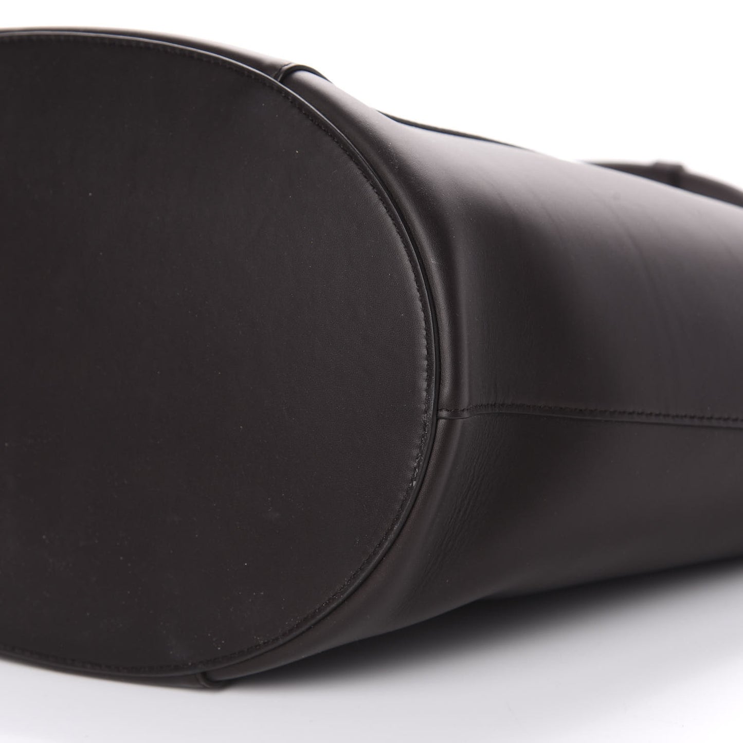Smooth Calfskin Basket Tote Fondente