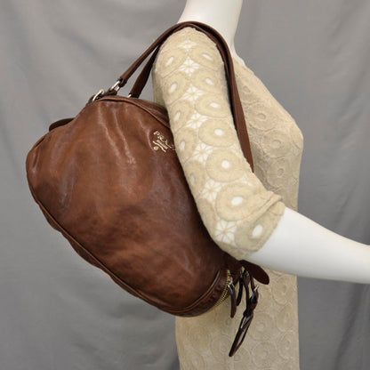 Prada Washed Bauletto Bag Cocco 2 of 11