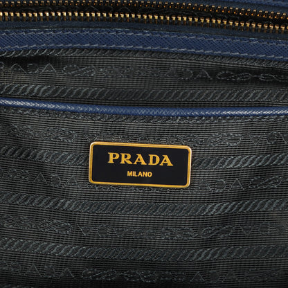 Prada Saffiano Lux Extra Large Galleria Double Zip Tote Bluette 6 of 13