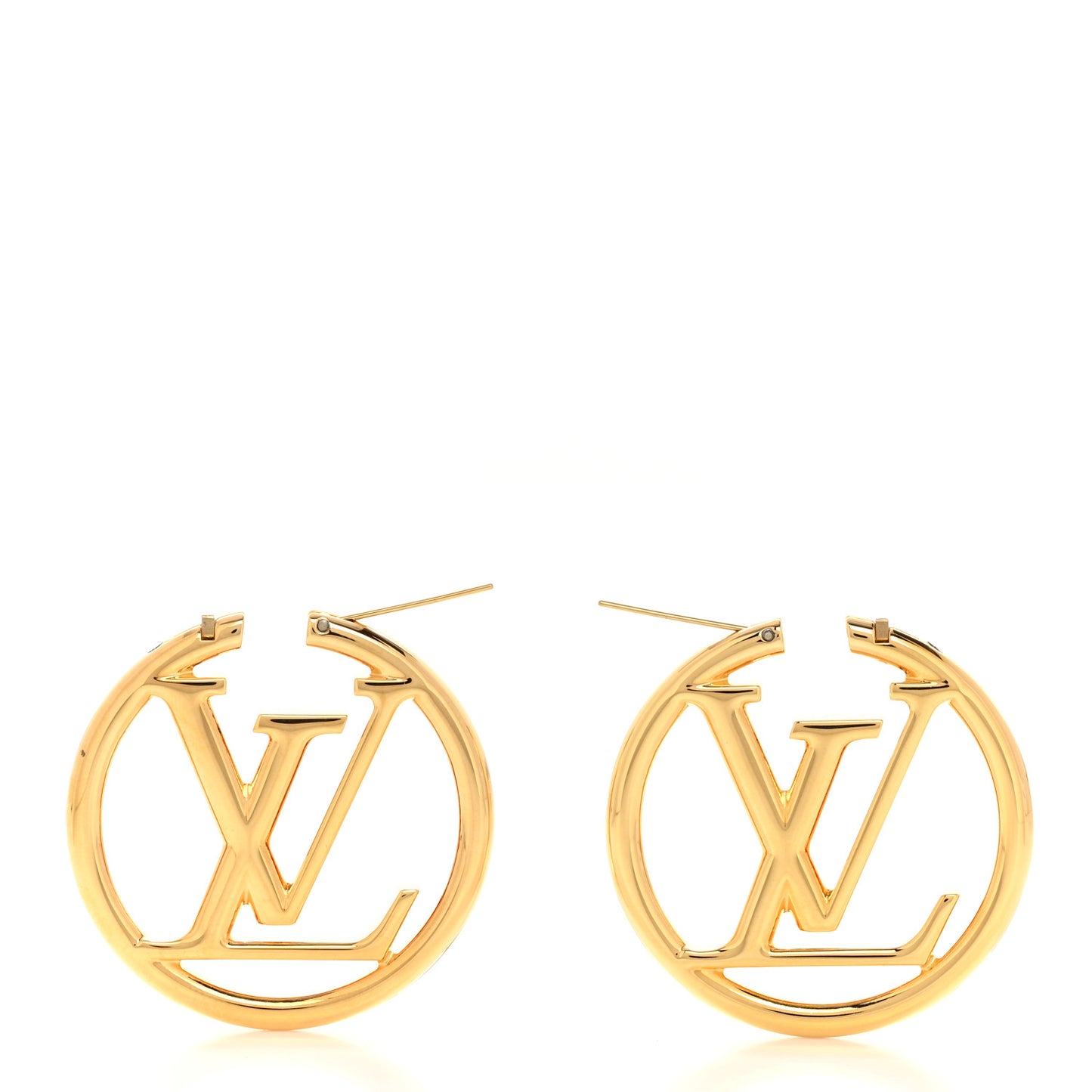 Metal Louise Hoop Earrings Gold