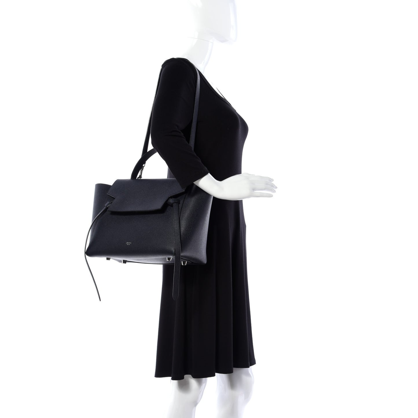 Grained Calfskin Mini Belt Bag Navy