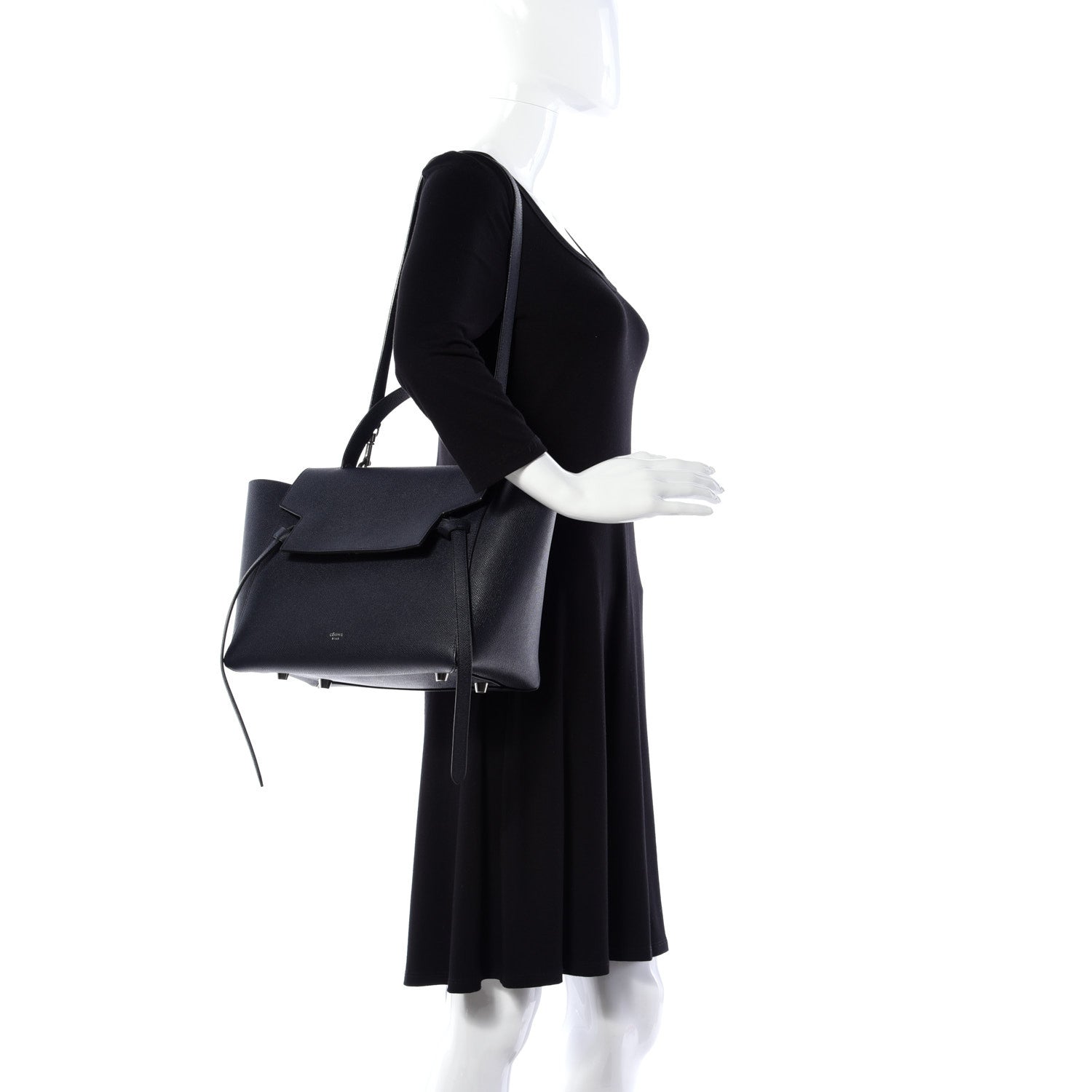 Celine Grained Calfskin Mini Belt Bag Navy 2 of 9