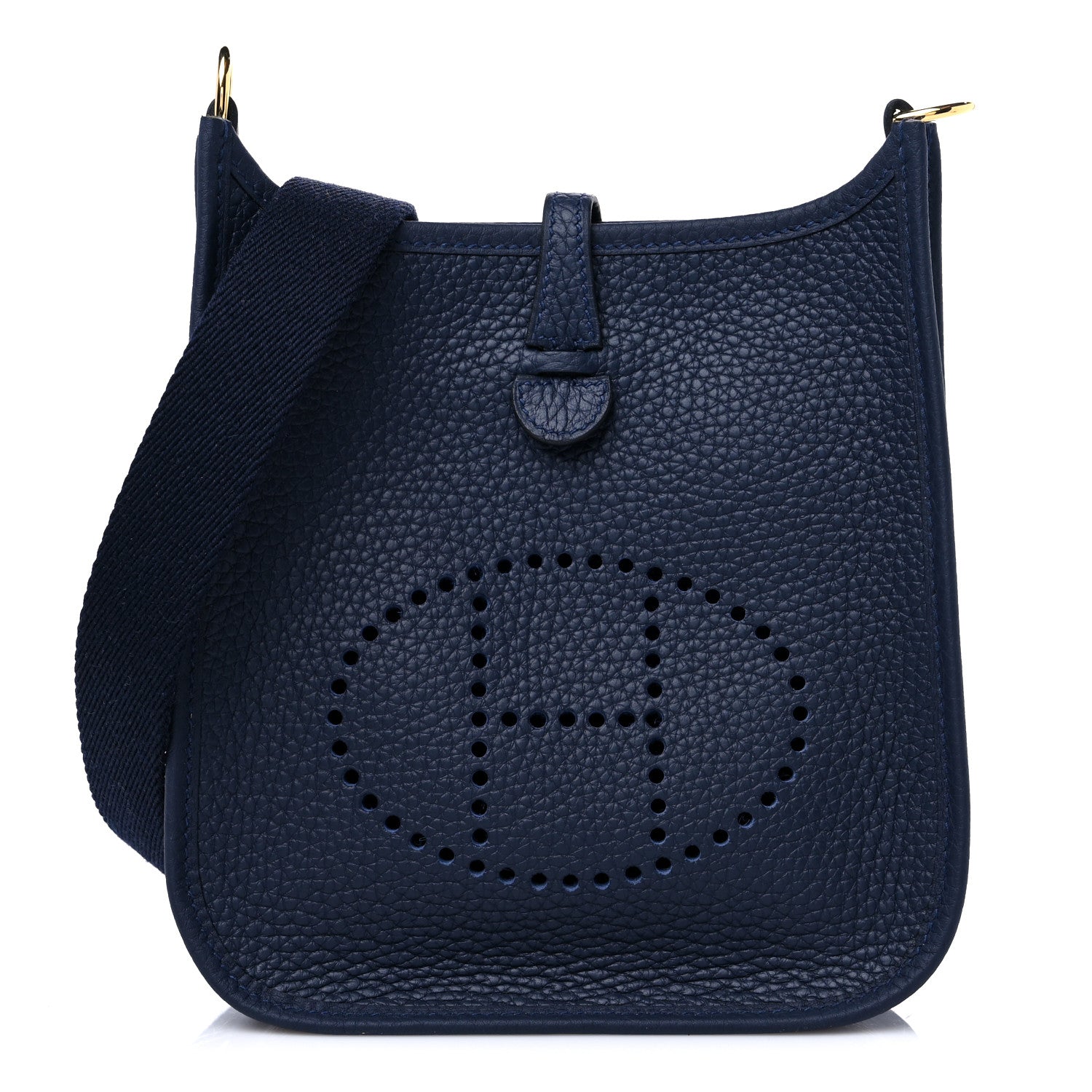 Hermes Taurillon Clemence Amazone Evelyne TPM Bleu Nuit Bleu Indigo 1 of 10