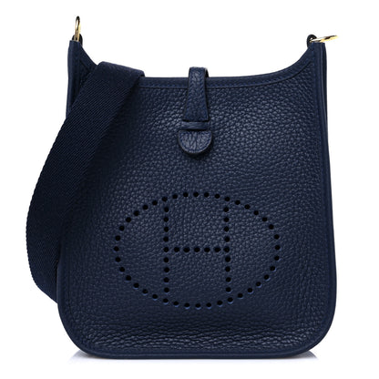 Hermes Taurillon Clemence Amazone Evelyne TPM Bleu Nuit Bleu Indigo 1 of 10