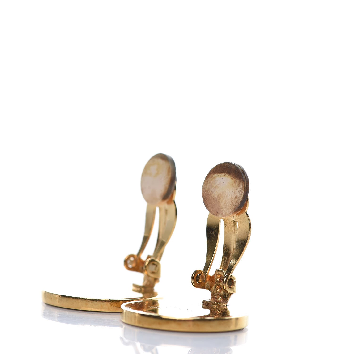 Hermes Caleche Clip On Earrings Gold 3 of 5