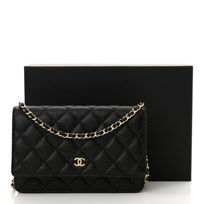 Chanel Caviar Quilted Wallet on Chain WOC Black 12 of 12