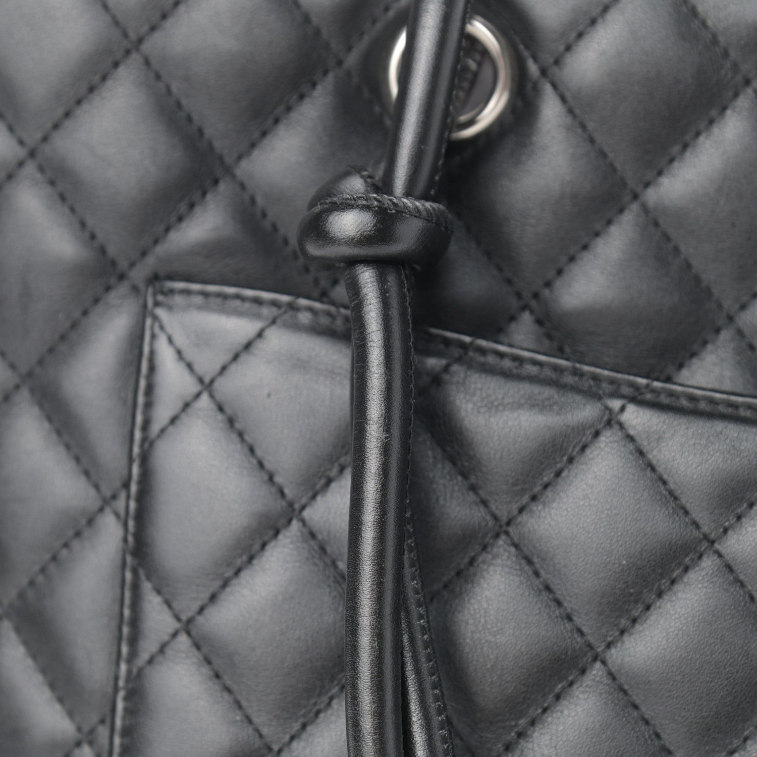 Chanel Calfskin Quilted Large Cambon Tote Black White 11 of 11