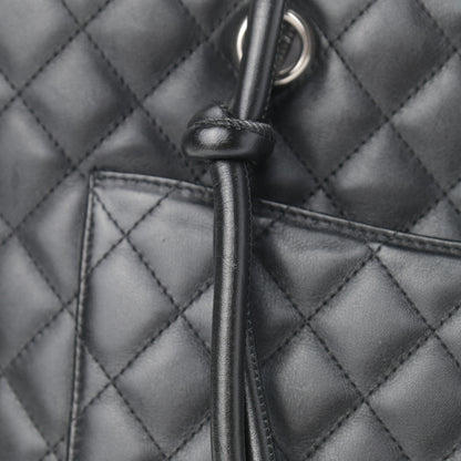 Chanel Calfskin Quilted Large Cambon Tote Black White 11 of 11