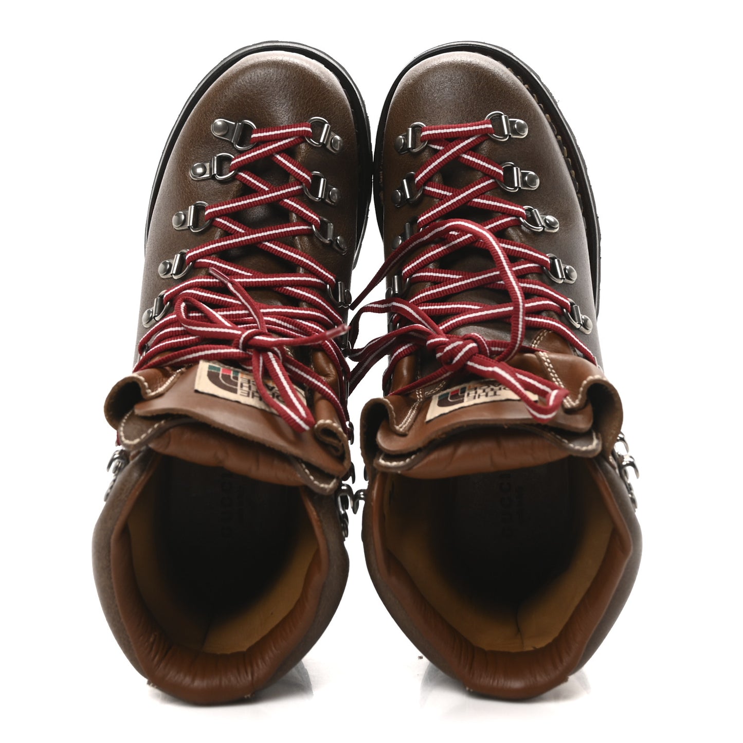 X THE NORTH FACE Calfskin Mens Hiking Ankle Boots 39 Foggy Tabacco Cuir