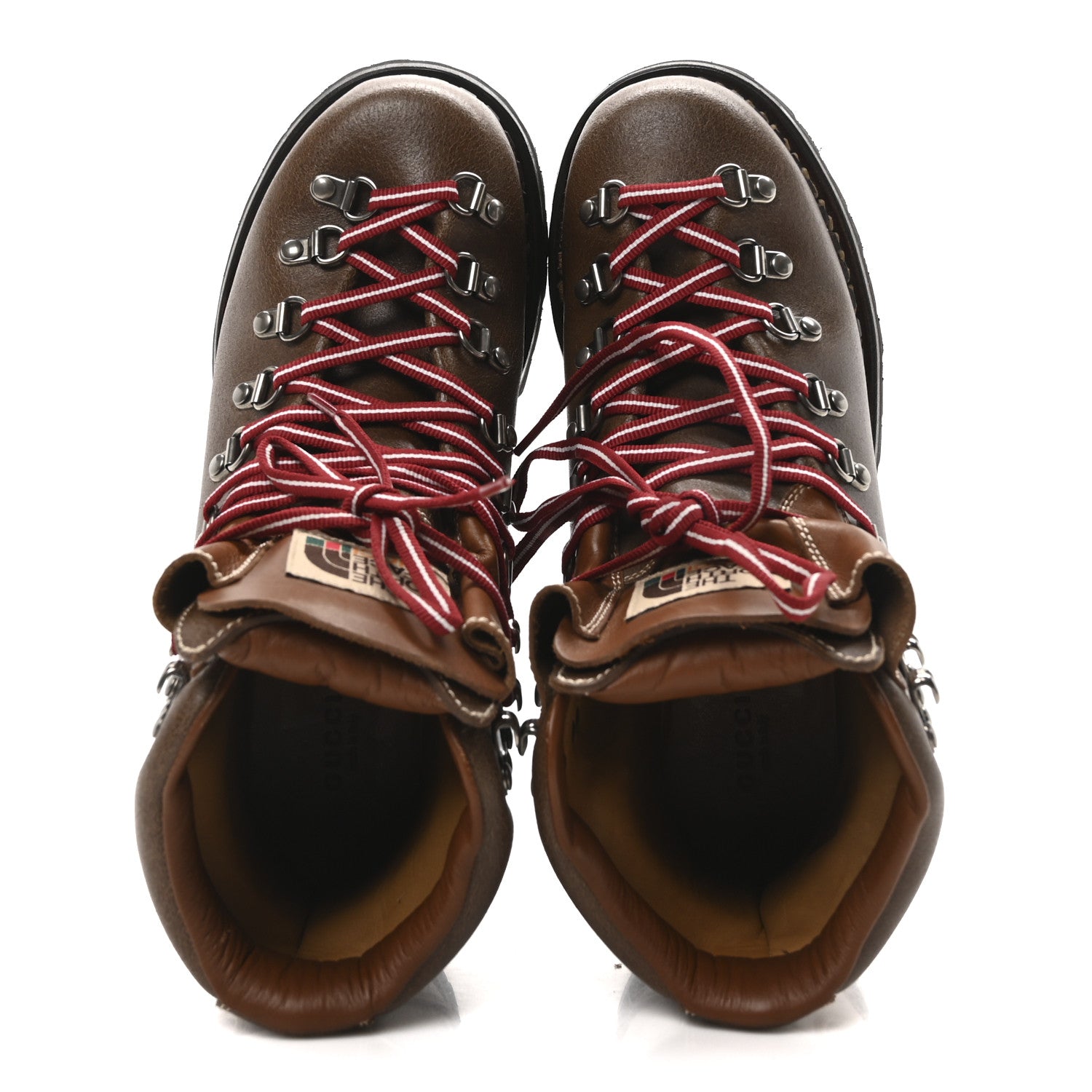 Gucci X THE NORTH FACE Calfskin Mens Hiking Ankle Boots 39 Foggy Tabacco Cuir 2 of 8