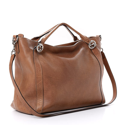 Gucci Pebbled Calfskin Medium Miss GG Top Handle Bag Light Cuir 4 of 13
