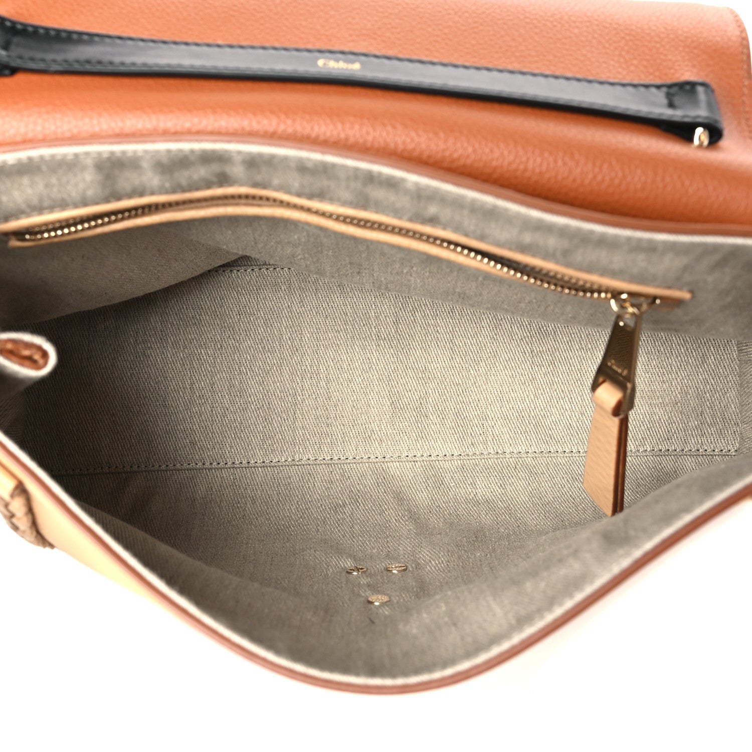 Chloe Grained Calfskin Medium Penelope Shoulder Bag Milky Brown 5 of 9
