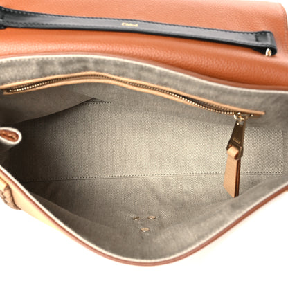 Chloe Grained Calfskin Medium Penelope Shoulder Bag Milky Brown 5 of 9