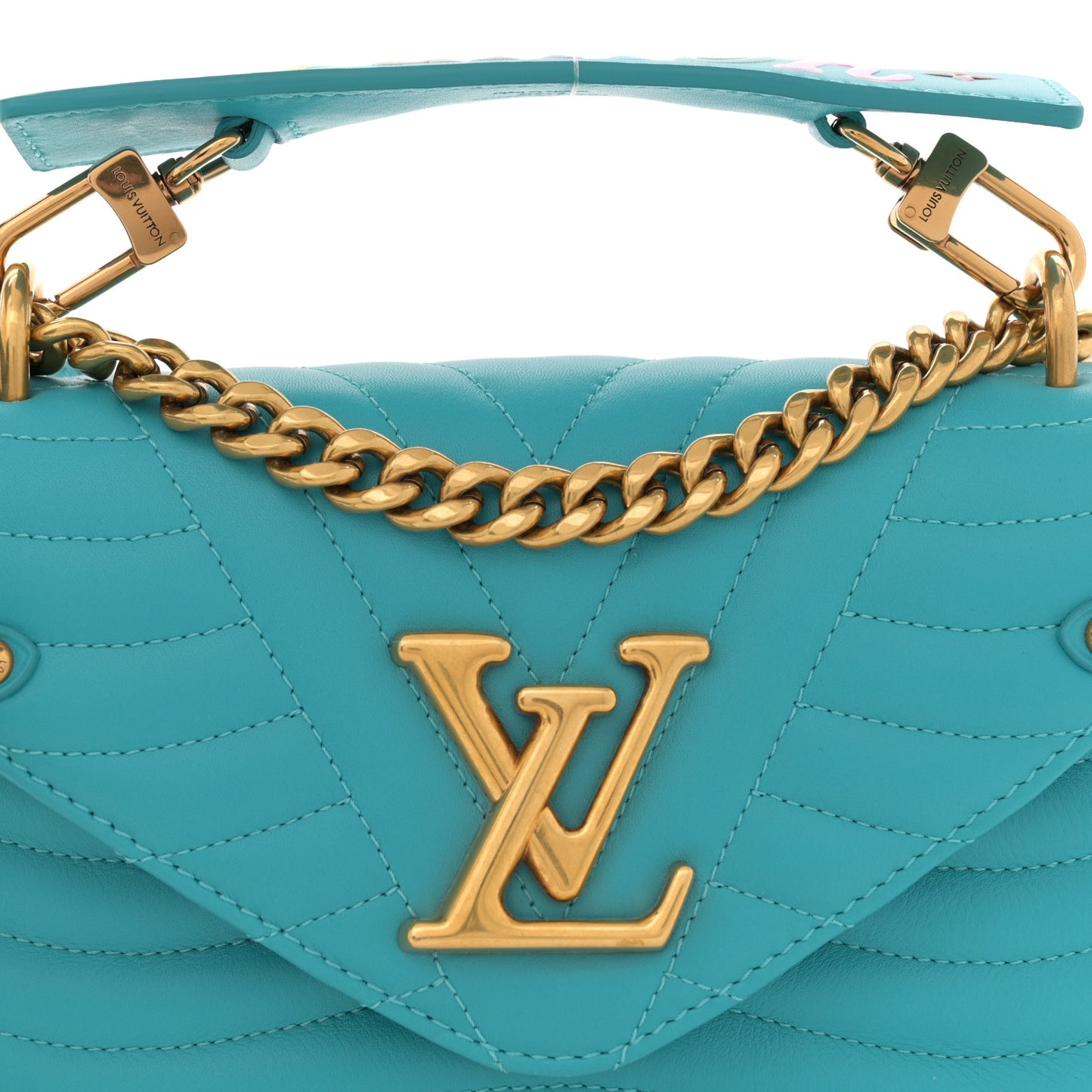 Calfskin New Wave Chain PM Malibu Green