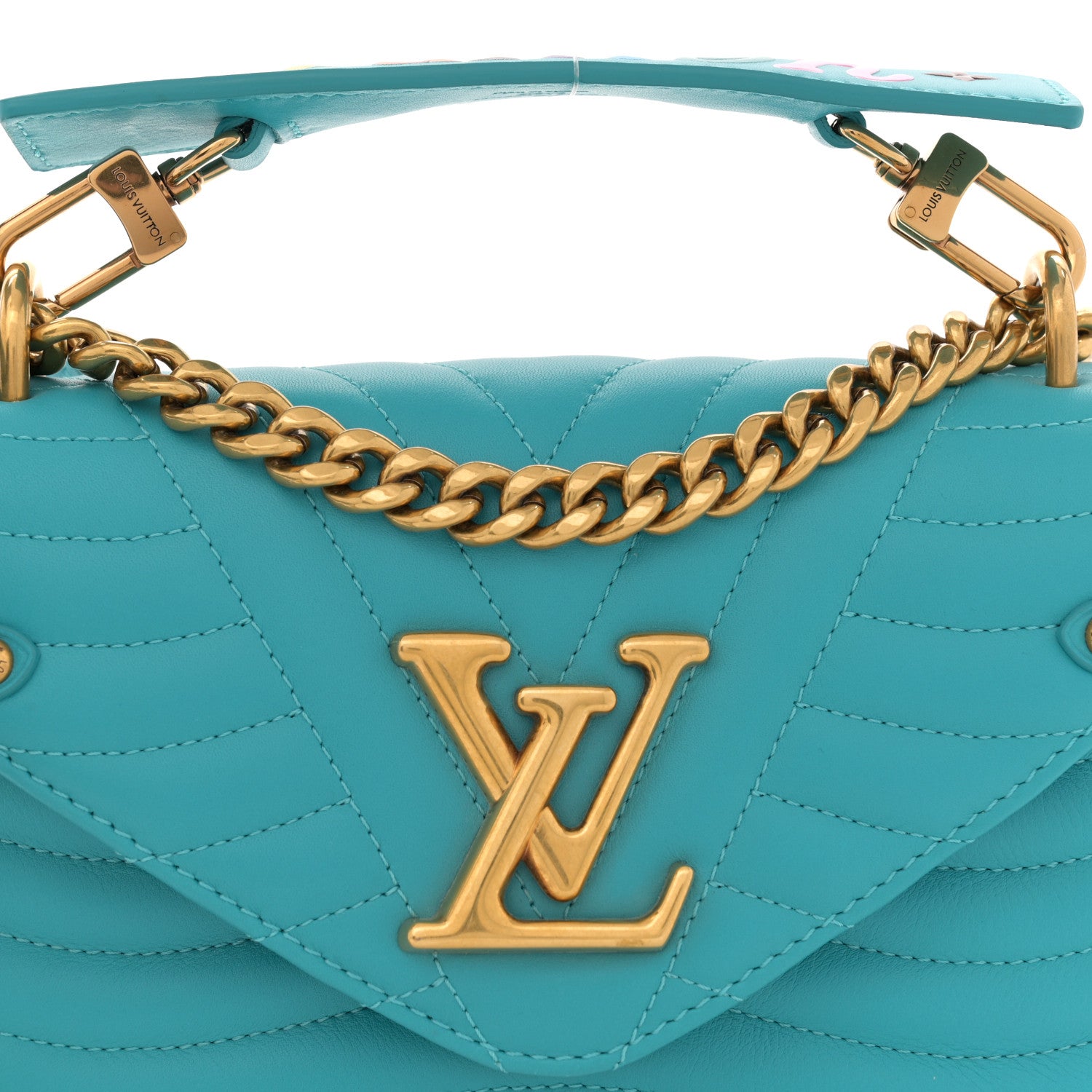Louis Vuitton Calfskin New Wave Chain PM Malibu Green 8 of 11