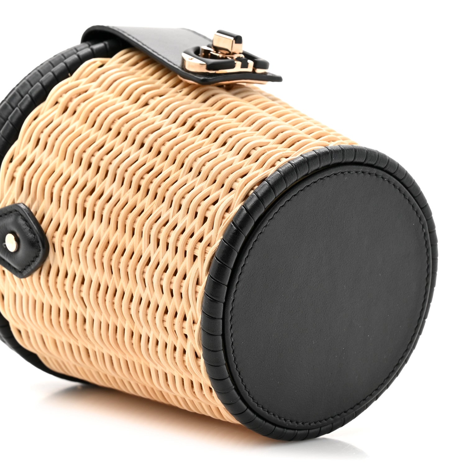 Christian Dior Wicker CD Bucket Bag Black 10 of 10